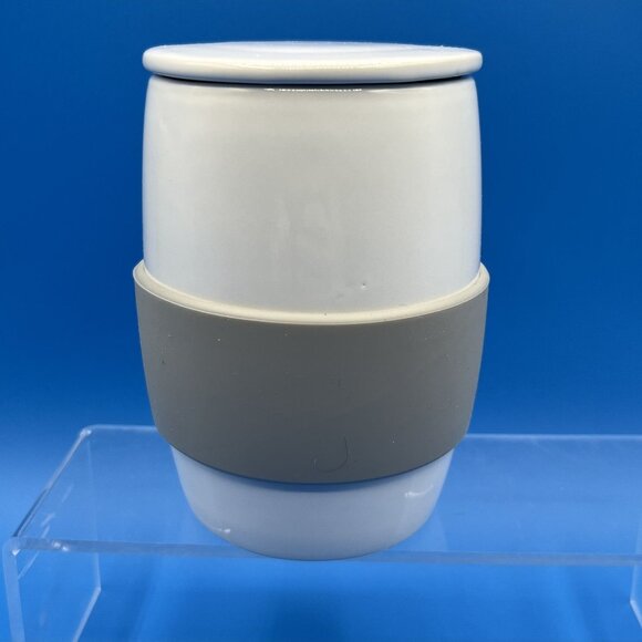 Pampered Chef NEW Ceramic Egg Cooker Lid Silicone Grip Fresh Fast Food On The Go - Picture 7 of 11